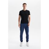 Ar-ma Erkek Eşofman Alti Baskisiz Basic Yandan Fermuar Cepli Arkadan Cepsiz Lastikli Dar Paça Örme Kumaş Slim Fit%80 Pamuk%14 Polyester%6 Elastan Scuba İnterlok K30174998902 İndigo-İ1