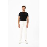 Ar-ma Erkek Eşofman Alti Baskisiz Basic Yandan Fermuarsiz Cepli Arkalar Cepsiz Lastikli Dar Paça Örme Kumaş Regular Fit%70 Pamuk%30 Polyester 30/1 Şardonlu Üç İplik K24174960601 Ekru-E1
