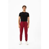 Ar-ma Erkek Eşofman Alti Baskisiz Basic Yandan Fermuarsiz Cepli Arkalar Cepsiz Lastikli Dar Paça Örme Kumaş Regular Fit%70 Pamuk%30 Polyester 30/1 Şardonlu Üç İplik K24174960601 Kırmızı-K1