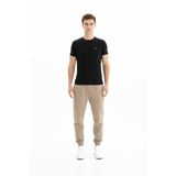 Ar-ma Erkek Eşofman Alti Baskisiz Basic Yandan Fermuarsiz Cepli Arkalar Cepsiz Lastikli Dar Paça Örme Kumaş Relax Fit%70 Pamuk%30 Polyester 30/1 Şardonlu Üç İplik K26174680101 Gri-Bej G8