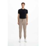 Ar-ma Erkek Eşofman Alti Baskisiz Basic Yandan Fermuarsiz Ve Arkalar Fermuar Cepli Lastikli Dar Paça Örme Kumaş Regular Fit%70 Pamuk%30 Polyester 30/1 Şardonlu Üç İplik K26174680001 Gri-Bej G8