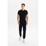 Ar-ma Erkek Eşofman Alti Baskisiz Basic Yandan Fermuarsiz Ve Arkalar Fermuar Cepli Lastikli Dar Paça Örme Kumaş Regular Fit%70 Pamuk%30 Polyester 30/1 Şardonlu Üç İplik K30174681502 Lacivert-L1