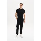 Ar-ma Erkek Eşofman Alti Baskisiz Basic Yandan Fermuarsiz Ve Arkalar Fermuar Cepli Lastikli Dar Paça Örme Kumaş Regular Fit%70 Pamuk%30 Polyester 30/1 Şardonlu Üç İplik K30174681502 Siyah-S1