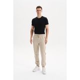 Ar-ma Erkek Eşofman Alti Baskisiz Basic Yandan Ve Arkadan Fermuar Cepli Lastikli Dar Paça Örme Kumaş Regular Fit%70 Pamuk%30 Polyester 30/1 Şardonlu Üç İplik K30174681602 Bej-B1