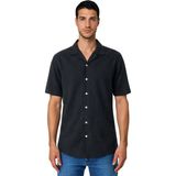 Ar-ma Erkek Gömlek Basic Baskisiz Düğme Kapamali Cepsiz Kisa Kollu Gömlek Regular Fit Y31485118202 - Siyah