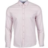 Ar-ma Erkek Gömlek Basic Baskisiz Düğme Kapamali Cepsiz Uzun Kollu Gömlek Regular Fit Oxford Y9GKD1080 - 2XL - Pembe-P9