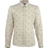 Ar-ma Erkek Gömlek Baskisiz Basic Düğme Kapamali Cepsiz Uzun Kollu Gömlek Regular Fit Y21485115801 - Bej - 2XL