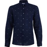 Ar-ma Erkek Gömlek Baskisiz Basic Düğme Kapamali Cepsiz Uzun Kollu Gömlek Regular Fit Y21485115801 - Lacivert - 2XL
