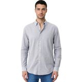 Ar-ma Erkek Gömlek Baskisiz Basic Düğme Kapamali Cepsiz Uzun Kollu Gömlek Regular Fit Y31485118002 - Gri-GR130 - XL