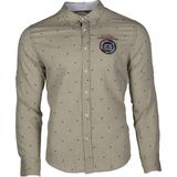Ar-ma Erkek Gömlek Desenli Düğme Kapamali Cepsiz Uzun Kollu Gömlek Regular Fit Chambre Y9GKD1074 - 2XL - Yeşil-GN1110