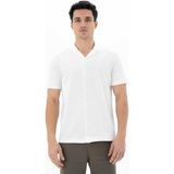 Ar-ma Erkek Gömlek Polo Yaka Kisa Kollu Düğme Kapamali Cepsiz Gömlek Büyük Beden Çift Toplama Penye Pike Y25184866501 - 2XL - Beyaz