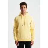 Ar-ma Erkek Kapşonlu Sweatshirt Baskisiz Kanguru Cepli Örme Kumaş Regular Fit%70 Pamuk%30 Polyester 30/1 Şardonlu Üç İplik K28254627501 Sarı-S1