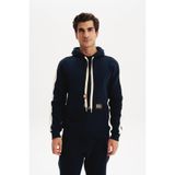 Ar-ma Erkek Kapşonlu Sweatshirt Baskisiz Kanguru Cepli Örme Kumaş Regular Fit%70 Pamuk%30 Polyester 30/1 Şardonlu Üç İplik K30254629002 Lacivert-L1