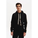 Ar-ma Erkek Kapşonlu Sweatshirt Baskisiz Kanguru Cepli Örme Kumaş Regular Fit%70 Pamuk%30 Polyester 30/1 Şardonlu Üç İplik K30254629002 Siyah-S1