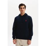 Ar-ma Erkek Kapşonlu Sweatshirt Baskisiz Kanguru Cepli Örme Kumaş Regular Fit%70 Pamuk%30 Polyester 30/1 Şardonlu Üç İplik K30254629202 Lacivert-L1