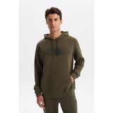 Ar-ma Erkek Kapşonlu Sweatshirt Baskisiz Kanguru Cepli Örme Kumaş Slim Fit%80 Pamuk%14 Polyester%6 Elastan Scuba İnterlok K30254685202 Haki-H1