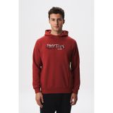 Ar-ma Erkek Kapşonlu Sweatshirt Yazi Baskili Fleto Cepli Örme Kumaş Regular Fit%70 Pamuk%30 Polyester 30/1 Şardonlu Üç İplik K28254627001 Koyu Tuğla-KT1