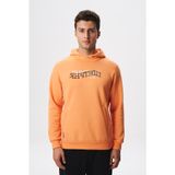 Ar-ma Erkek Kapşonlu Sweatshirt Yazi Baskili Fleto Cepli Örme Kumaş Regular Fit%70 Pamuk%30 Polyester 30/1 Şardonlu Üç İplik K28254627001 Turuncu-T1
