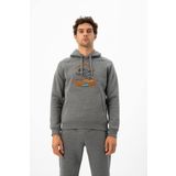 Ar-ma Erkek Kapşonlu Sweatshirt Yazi Baskili Kanguru Cepli Örme Kumaş Regular Fit%70 Pamuk%30 Polyester 30/1 Şardonlu Üç İplik K24254927901 Gri-G1