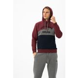 Ar-ma Erkek Kapşonlu Sweatshirt Yazi Baskili Kanguru Cepli Örme Kumaş Regular Fit%70 Pamuk%30 Polyester 30/1 Şardonlu Üç İplik K24254928701 Bordo-B1
