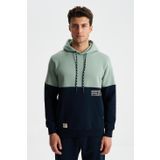 Ar-ma Erkek Kapşonlu Sweatshirt Yazi Baskili Kanguru Cepli Örme Kumaş Regular Fit%70 Pamuk%30 Polyester 30/1 Şardonlu Üç İplik K28254627101 Yeşil-Y2