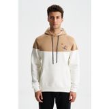 Ar-ma Erkek Kapşonlu Sweatshirt Yazi Baskili Kanguru Cepli Örme Kumaş Regular Fit%70 Pamuk%30 Polyester 30/1 Şardonlu Üç İplik K28254627601 Ekru-E1