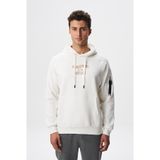 Ar-ma Erkek Kapşonlu Sweatshirt Yazi Baskili Kanguru Cepli Örme Kumaş Regular Fit%70 Pamuk%30 Polyester 30/1 Şardonlu Üç İplik K28254627801 Ekru-E1