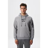 Ar-ma Erkek Kapşonlu Sweatshirt Yazi Baskili Kanguru Cepli Örme Kumaş Regular Fit%70 Pamuk%30 Polyester 30/1 Şardonlu Üç İplik K28254627801 Gri-G2