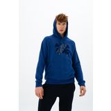 Ar-ma Erkek Kapşonlu Sweatshirt Yazi Baskili Kanguru Cepli Örme Kumaş Regular Fit%90 Pamuk%10 Polyester Diagonal Üç İplik K24254926001 Saks Mavisi-SM1