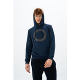 Ar-ma Erkek Kapşonlu Sweatshirt Yazi Baskili Kanguru Cepli Örme Kumaş Regular Fit%90 Pamuk%10 Polyester Diagonal Üç İplik K26254925901 İndigo-İ1