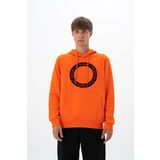 Ar-ma Erkek Kapşonlu Sweatshirt Yazi Baskili Kanguru Cepli Örme Kumaş Regular Fit%90 Pamuk%10 Polyester Diagonal Üç İplik K26254925901 Turuncu-T1