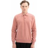 Ar-ma Erkek Polo Yaka Sweatshirt Basic Baskisiz Cepsiz Regular Fit Karbon Firçali Selanik K26564699901 - 2XL - Pembe-BR3