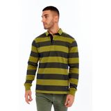 Ar-ma Erkek Polo Yaka Sweatshirt Baskisiz Çizgili Düğmeli Cepsiz Örme Kumaş Regular Fit%95 Pamuk%5 Elastan Ringel Pike K30554952902 Haki-H5