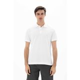 Ar-ma Erkek Polo Yaka Tişört Baskisiz Basic Örme Kumaş Büyük Beden%95 Pamuk%5 Likra 30/1 Tek Toplama Licrali Pike Y25374866801 Beyaz-B1