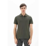 Ar-ma Erkek Polo Yaka Tişört Baskisiz Basic Örme Kumaş Büyük Beden%95 Pamuk%5 Likra 30/1 Tek Toplama Licrali Pike Y25374866801 Haki-H1
