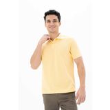 Ar-ma Erkek Polo Yaka Tişört Baskisiz Basic Örme Kumaş Regular Fit%100 Pamuk 30/1 Çift Toplama Penye Pike Y25374351201 Sarı-S1