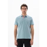 Ar-ma Erkek Polo Yaka Tişört Baskisiz Basic Örme Kumaş Regular Fit%100 Pamuk 30/1 Çift Toplama Penye Pike Y25374351501 Mavi-M24