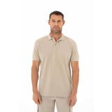 Ar-ma Erkek Polo Yaka Tişört Baskisiz Basic Örme Kumaş Regular Fit%100 Pamuk 30/1 Çift Toplama Penye Pike Y25374376001 Gri-Bej G8