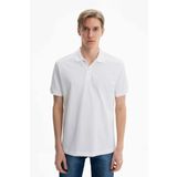 Ar-ma Erkek Polo Yaka Tişört Baskisiz Basic Örme Kumaş Regular Fit%100 Pamuk 30/1 Çift Toplama Penye Pike Y27374352301 Beyaz-B1