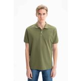 Ar-ma Erkek Polo Yaka Tişört Baskisiz Basic Örme Kumaş Regular Fit%100 Pamuk 30/1 Çift Toplama Penye Pike Y27374352301 Yeşil-Y1