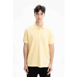 Ar-ma Erkek Polo Yaka Tişört Baskisiz Basic Örme Kumaş Regular Fit%100 Pamuk 30/1 Çift Toplama Penye Pike Y27374352501 Sarı-S1