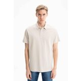 Ar-ma Erkek Polo Yaka Tişört Baskisiz Basic Örme Kumaş Regular Fit%100 Pamuk 30/1 Çift Toplama Penye Pike Y27374353701 Bej-B1