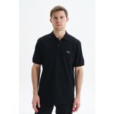 Ar-ma Erkek Polo Yaka Tişört Baskisiz Basic Örme Kumaş Regular Fit%100 Pamuk 30/1 Çift Toplama Penye Pike Y29374354102 Siyah-S1