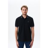 Ar-ma Erkek Polo Yaka Tişört Baskisiz Basic Örme Kumaş Regular Fit%100 Pamuk 30/1 Çift Toplama Penye Pike Y29374354402 Siyah-S1