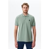 Ar-ma Erkek Polo Yaka Tişört Baskisiz Basic Örme Kumaş Regular Fit%100 Pamuk 30/1 Çift Toplama Penye Pike Y29374354402 Yeşil-Y2