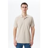 Ar-ma Erkek Polo Yaka Tişört Baskisiz Basic Örme Kumaş Regular Fit%100 Pamuk 30/1 Çift Toplama Penye Pike Y29374354802 Bej-B1