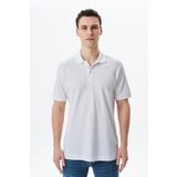 Ar-ma Erkek Polo Yaka Tişört Baskisiz Basic Örme Kumaş Regular Fit%100 Pamuk 30/1 Çift Toplama Penye Pike Y29374354802 Beyaz-B1