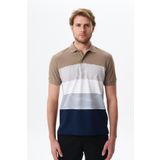 Ar-ma Erkek Polo Yaka Tişört Baskisiz Basic Örme Kumaş Regular Fit%100 Pamuk 30/1 Çift Toplama Penye Pike Y29374355002 Gri-Bej G8