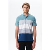 Ar-ma Erkek Polo Yaka Tişört Baskisiz Basic Örme Kumaş Regular Fit%100 Pamuk 30/1 Çift Toplama Penye Pike Y29374355002 Mavi-M24