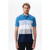 Ar-ma Erkek Polo Yaka Tişört Baskisiz Basic Örme Kumaş Regular Fit%100 Pamuk 30/1 Çift Toplama Penye Pike Y29374355002 Mavi-M2